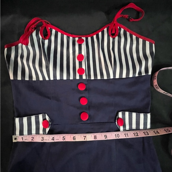 Voodoo vixen stripe dress size M - Picture 3 of 9